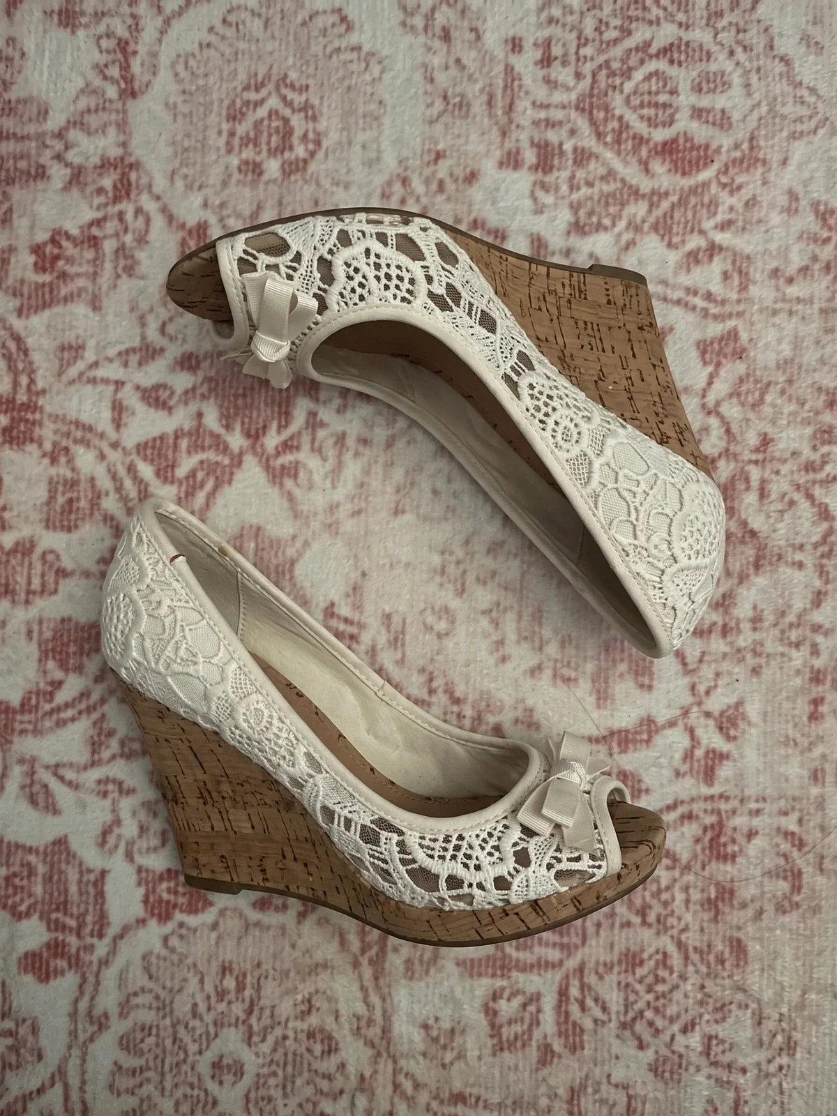 Solene | Floral Wedge Heels