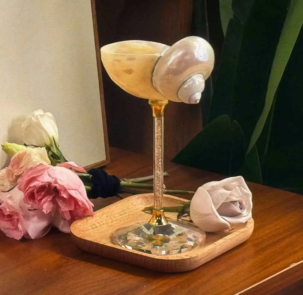 Galaxy Conch Shell Wine Glass.