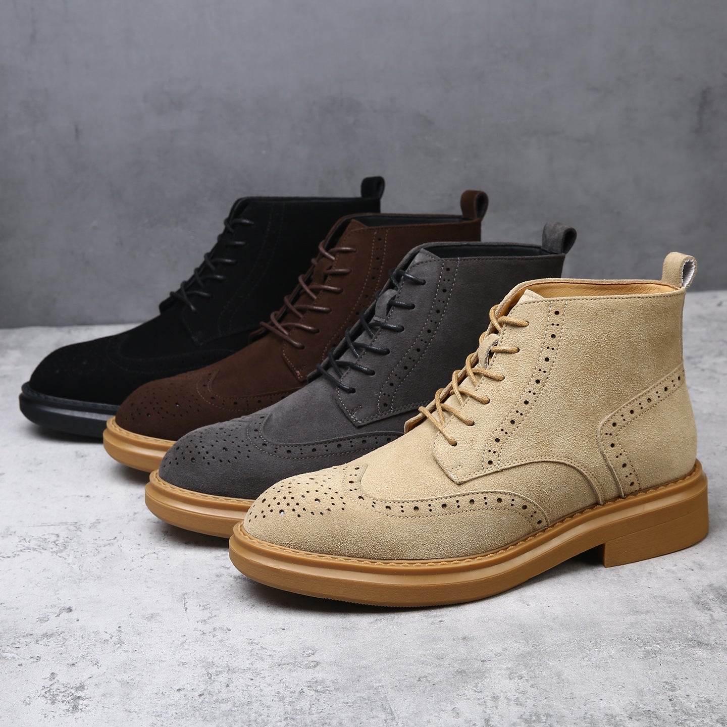 Aldgate Suede Brogue Boot