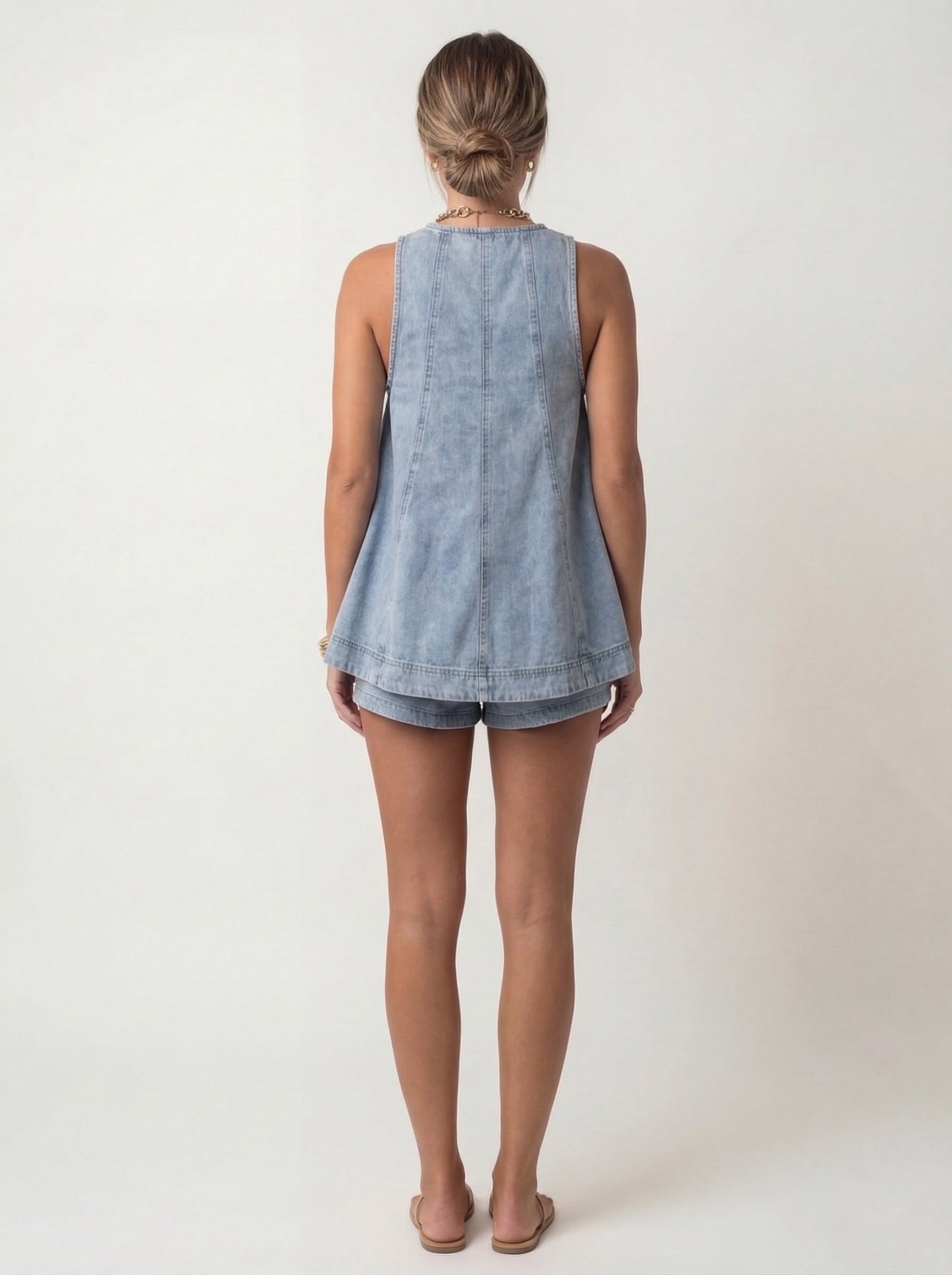 Denim Two-Piece Set