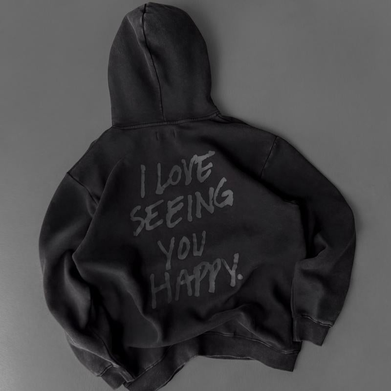 "LOVE SEEING YOU HAPPY" OVERSIZED UNI-SEX LUX HOODIES