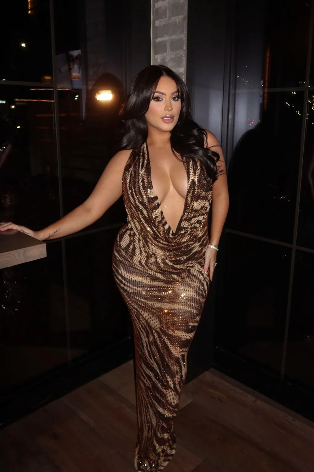 Scarlett | Rhinestone Leopard Maxi