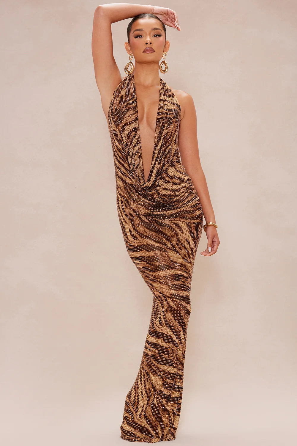 Scarlett | Rhinestone Leopard Maxi