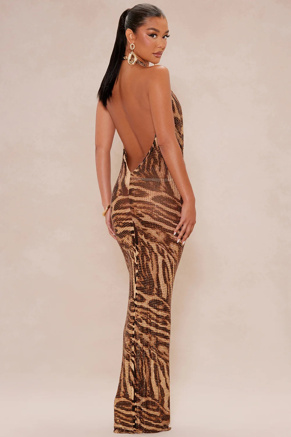 Scarlett | Rhinestone Leopard Maxi