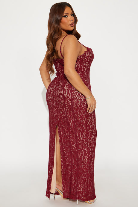 All In Love Lace Maxi Dress - Red image 7