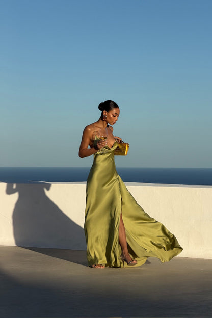 Olivia | Satin Maxi Dress