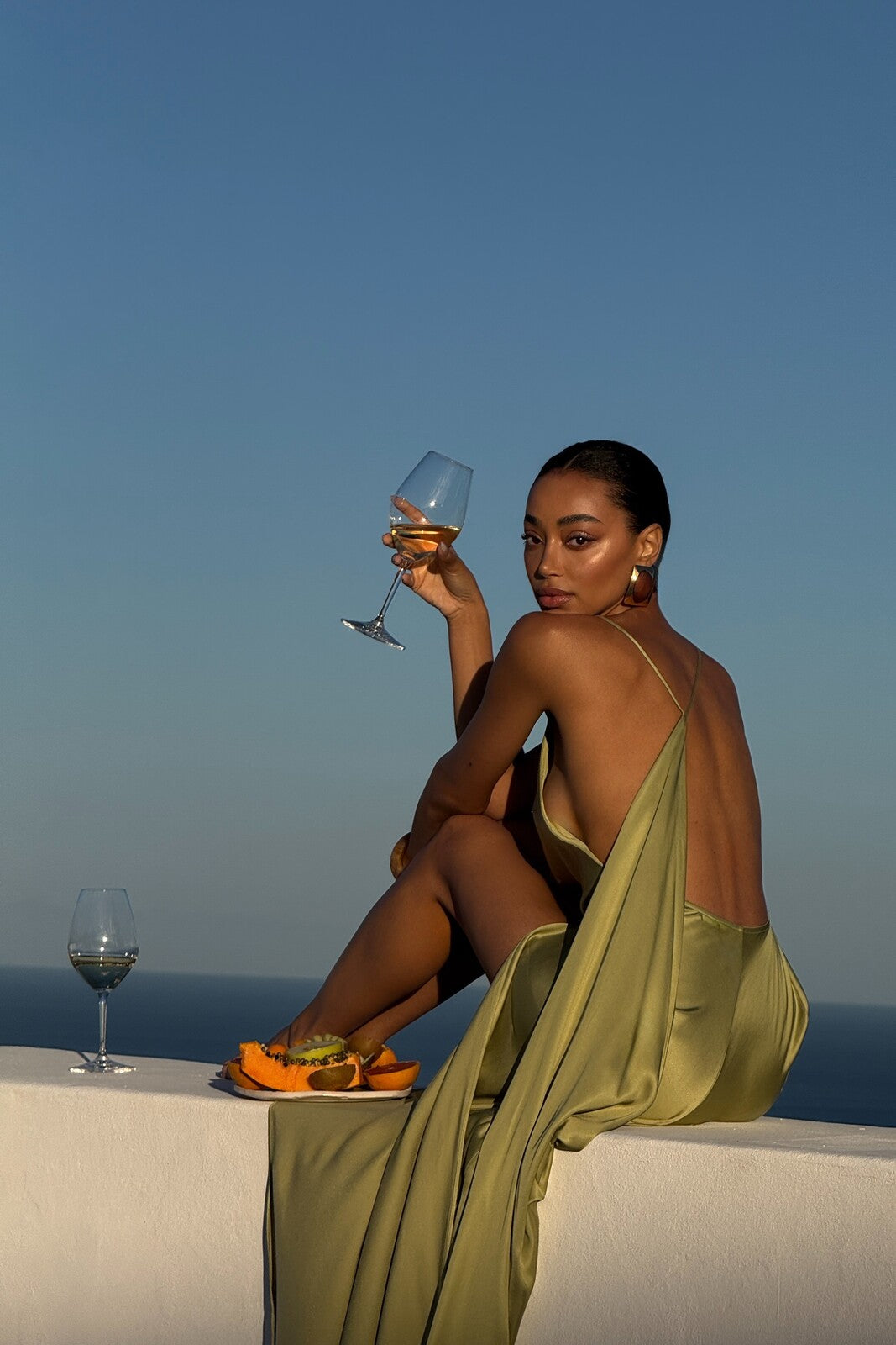 Olivia | Satin Maxi Dress