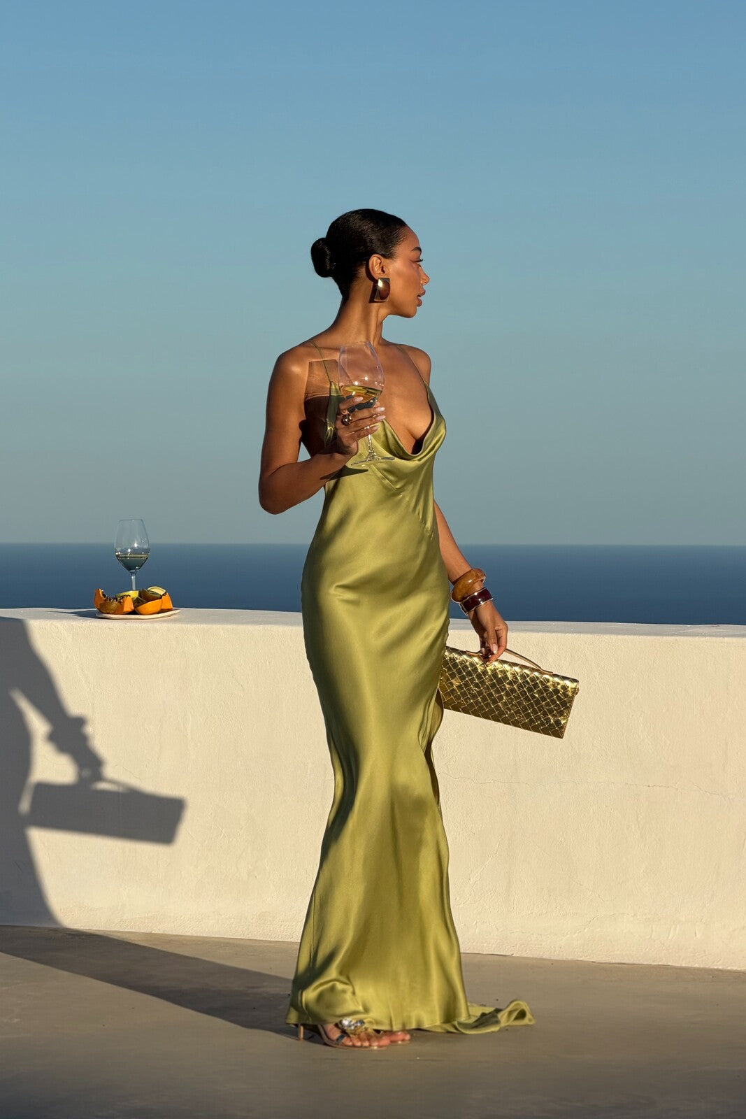 Olivia | Satin Maxi Dress