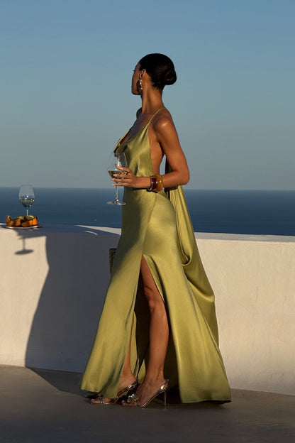 Olivia | Satin Maxi Dress
