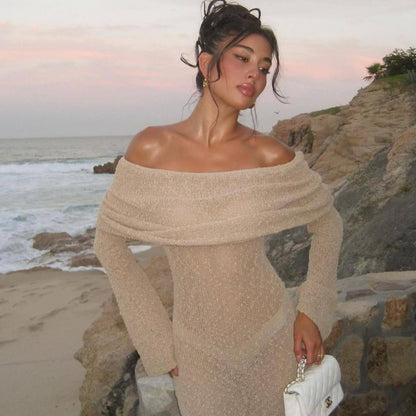 DivaElla™- Drop Shoulder Maxi Dress