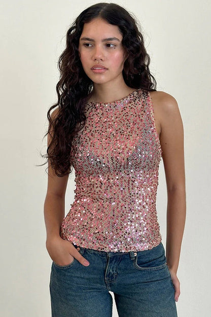 Lara Sequin Bodycon Tank