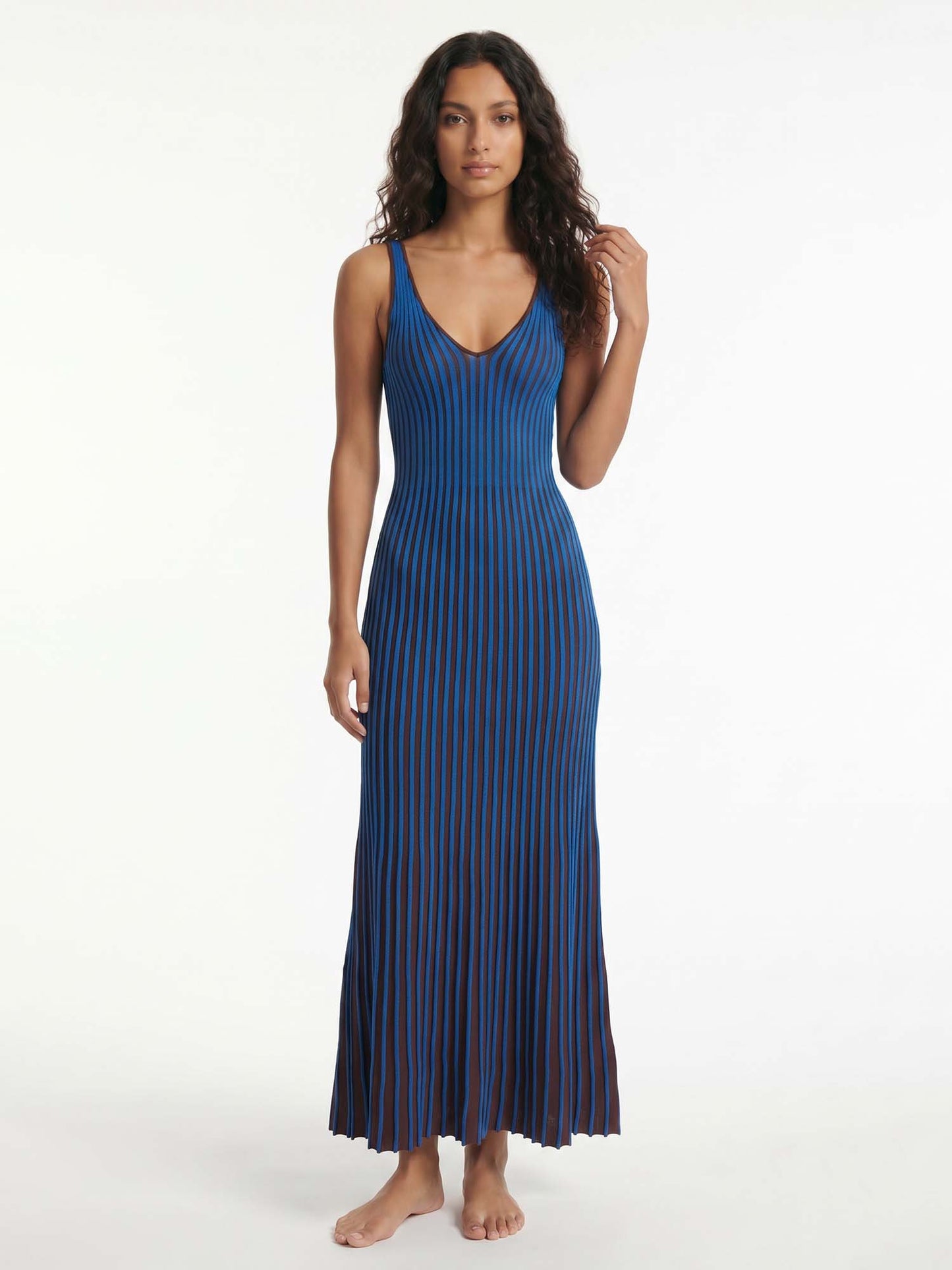 Indigo | Pleated Midi Dress