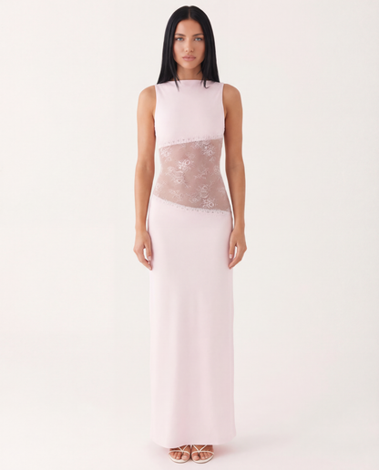 Palermo | Lace Waist Open Back Maxi Dress