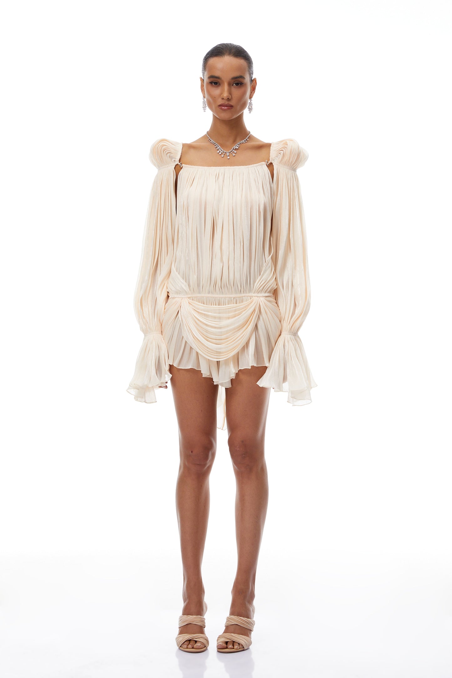 Isabella | Pleated Ruffled Mini Dress
