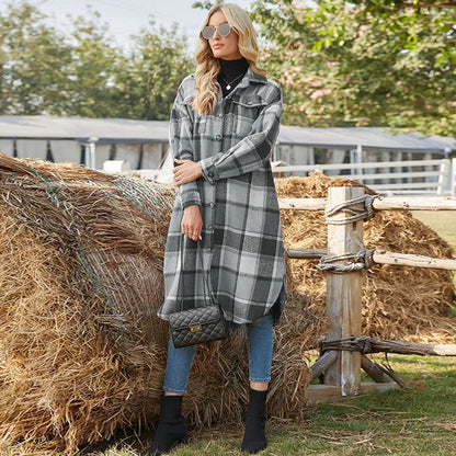 DivaElla™- Long Flannel Coat
