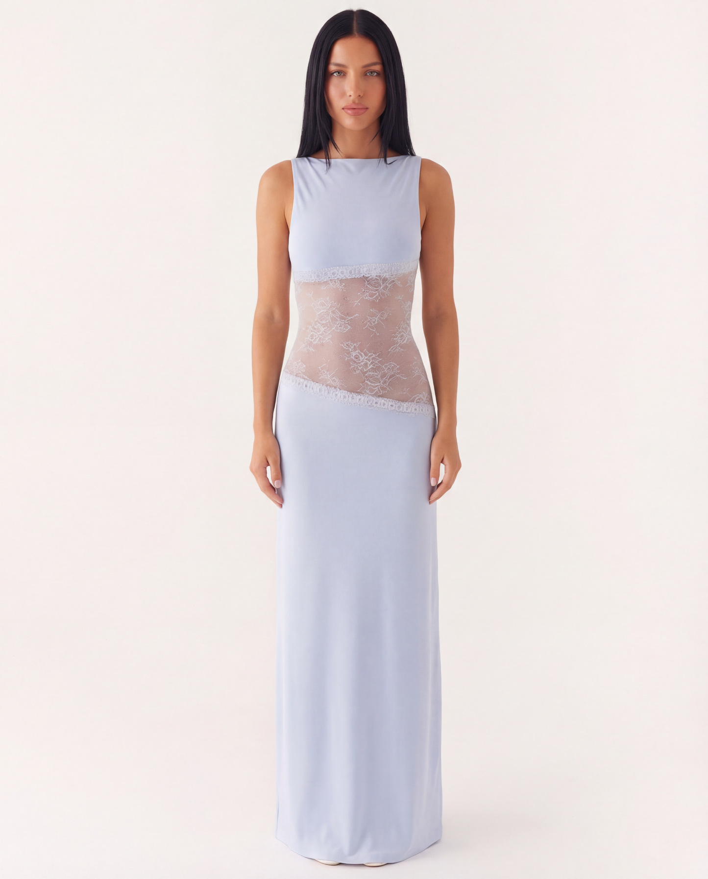 Palermo | Lace Waist Open Back Maxi Dress