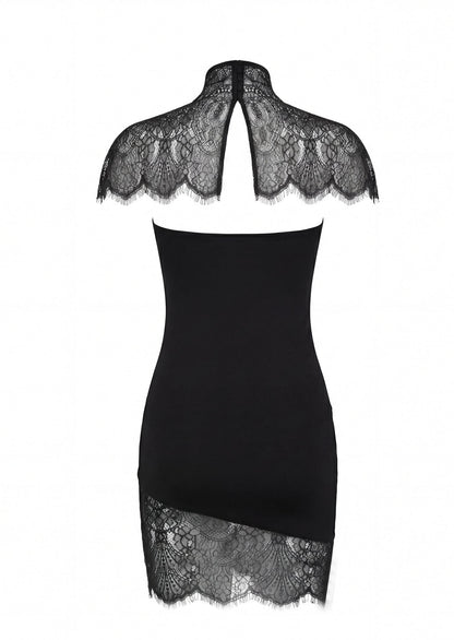 Lace Trimmed Strapless Mini Dress Set