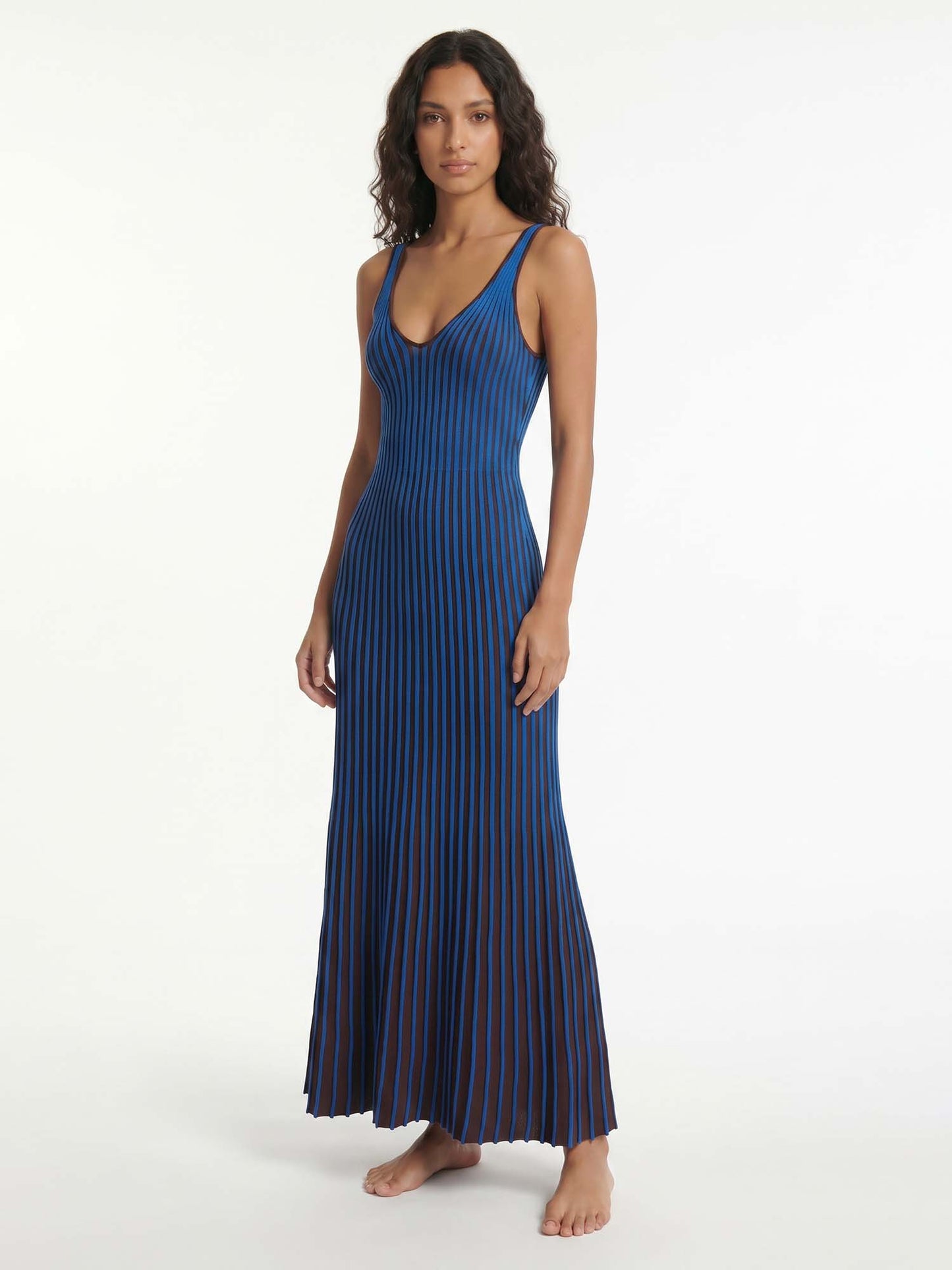Indigo | Pleated Midi Dress