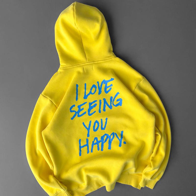 "LOVE SEEING YOU HAPPY" OVERSIZED UNI-SEX LUX HOODIES