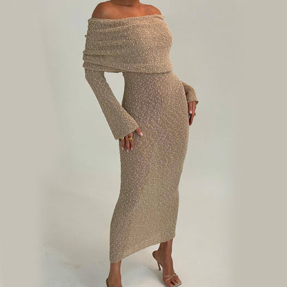 DivaElla™- Drop Shoulder Maxi Dress