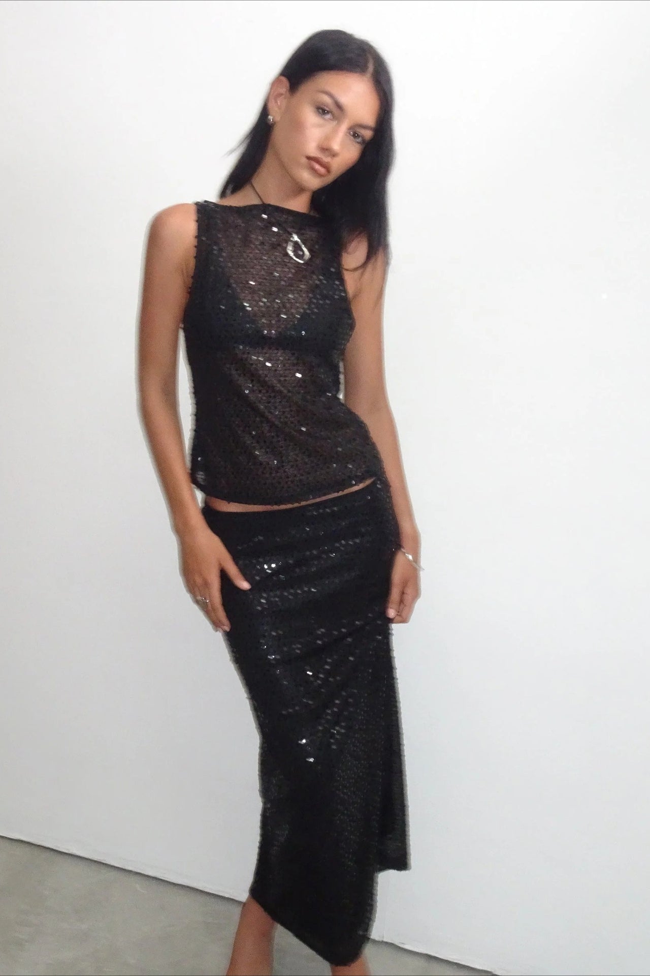 Lara Sequin Bodycon Tank