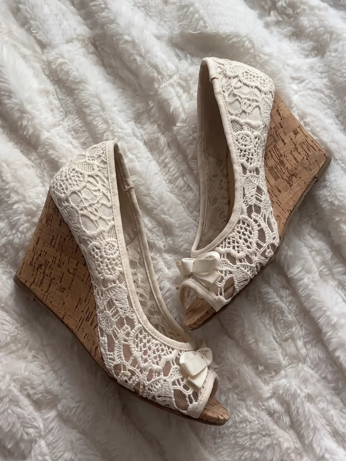 Solene | Floral Wedge Heels