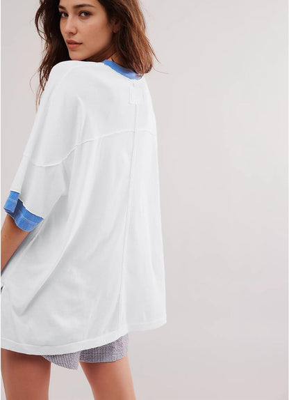 DivaElla - Oversized Crewneck T-Shirt