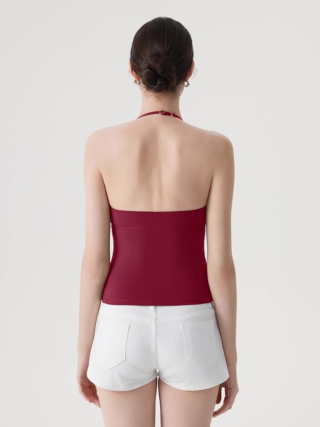 Eva | Double-Lined Padded Halter Tank