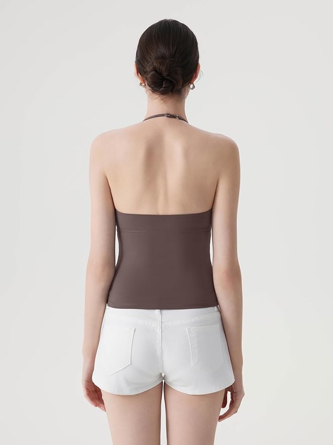 Eva | Double-Lined Padded Halter Tank