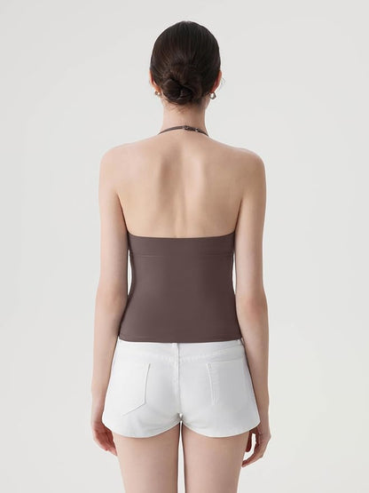 Eva | Double-Lined Padded Halter Tank