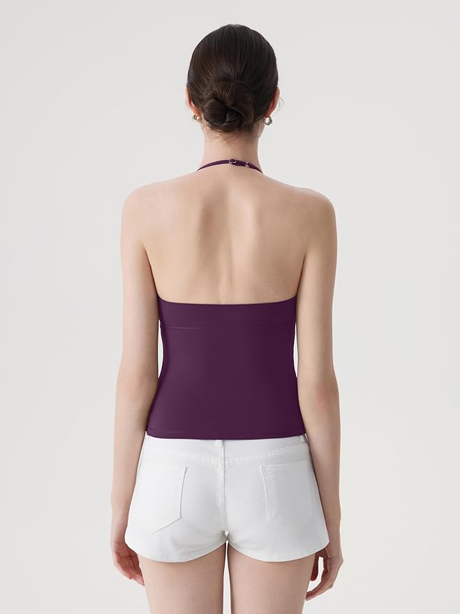 Eva | Double-Lined Padded Halter Tank