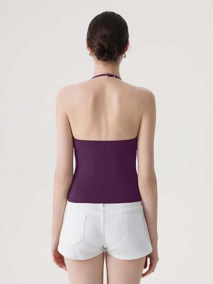 Eva | Double-Lined Padded Halter Tank