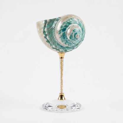 Galaxy Conch Shell Wine Glass.