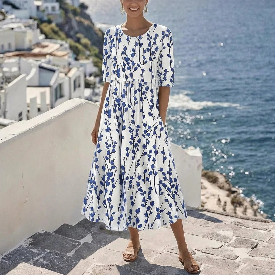 Marbella | Coastal Blue Midi Dress