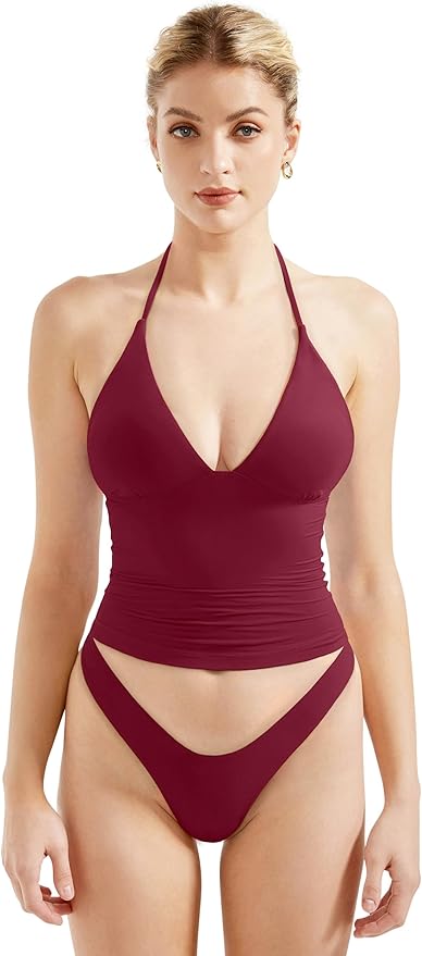 Eva | Double-Lined Padded Halter Tank