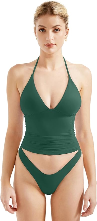 Eva | Double-Lined Padded Halter Tank