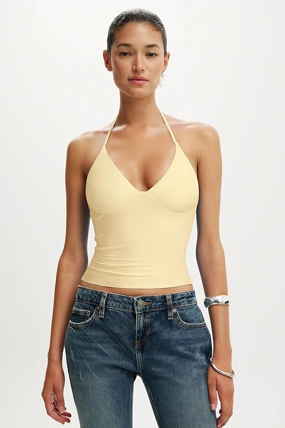 Eva | Double-Lined Padded Halter Tank