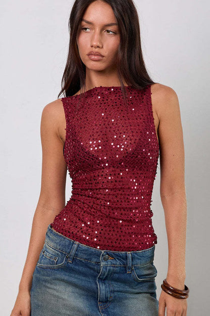 Lara Sequin Bodycon Tank
