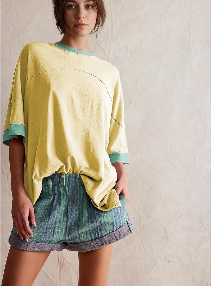 DivaElla - Oversized Crewneck T-Shirt
