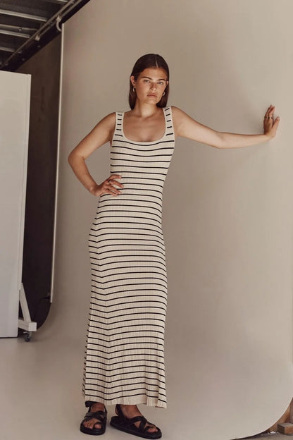 Yako Stripe Maxi Dress