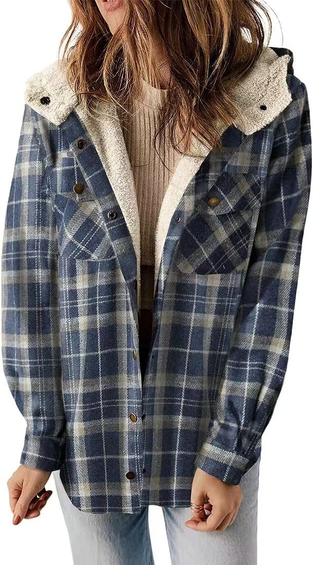 DivaElla™- Plaided Hooded Coat
