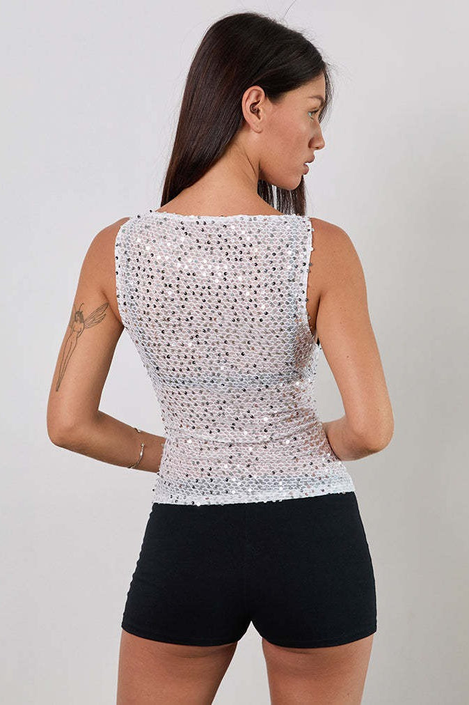 Lara Sequin Bodycon Tank