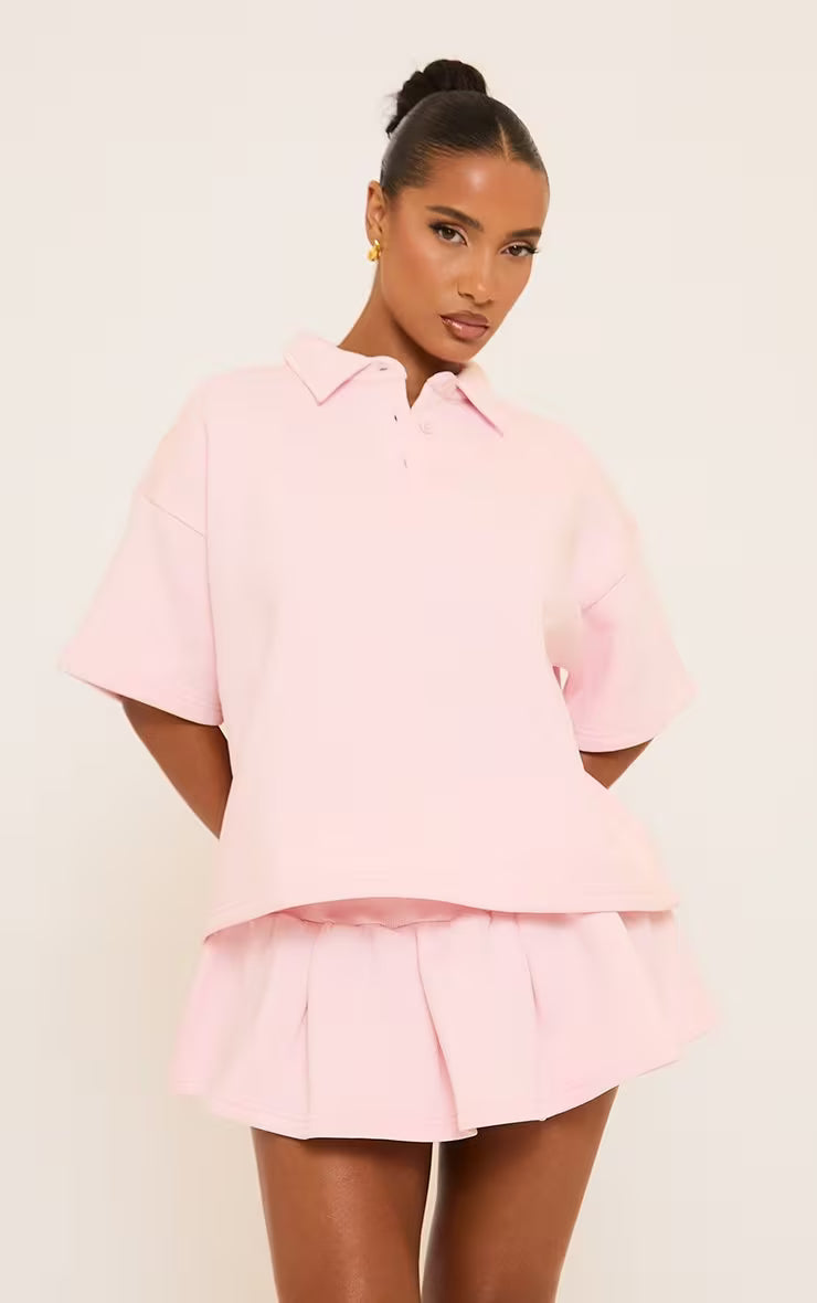 Cyrus | Polo Ribbed Skirt Set