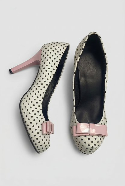 Lulu Polka Bow Heels