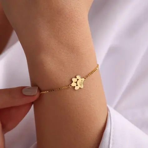 Custom Paw Name Bracelet
