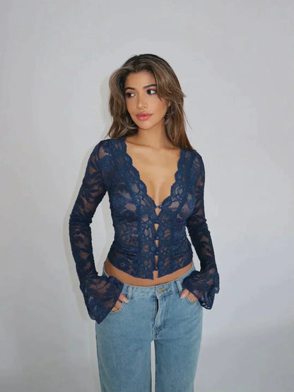 Vittoria | Modern Fashion Lace Top Blouse