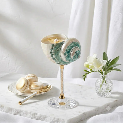 Galaxy Conch Shell Wine Glass.
