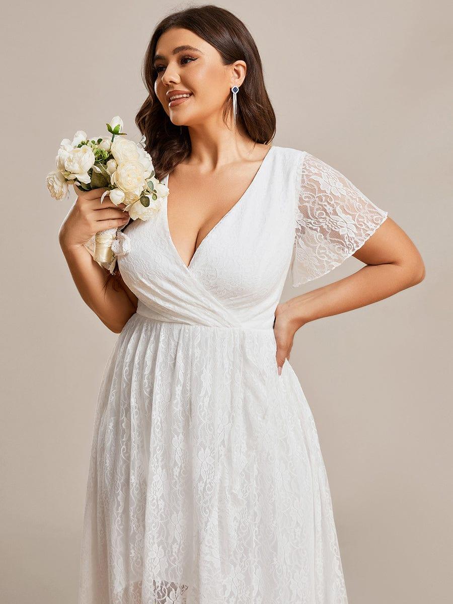 Plus Size Short Sleeve Ruffled Dress