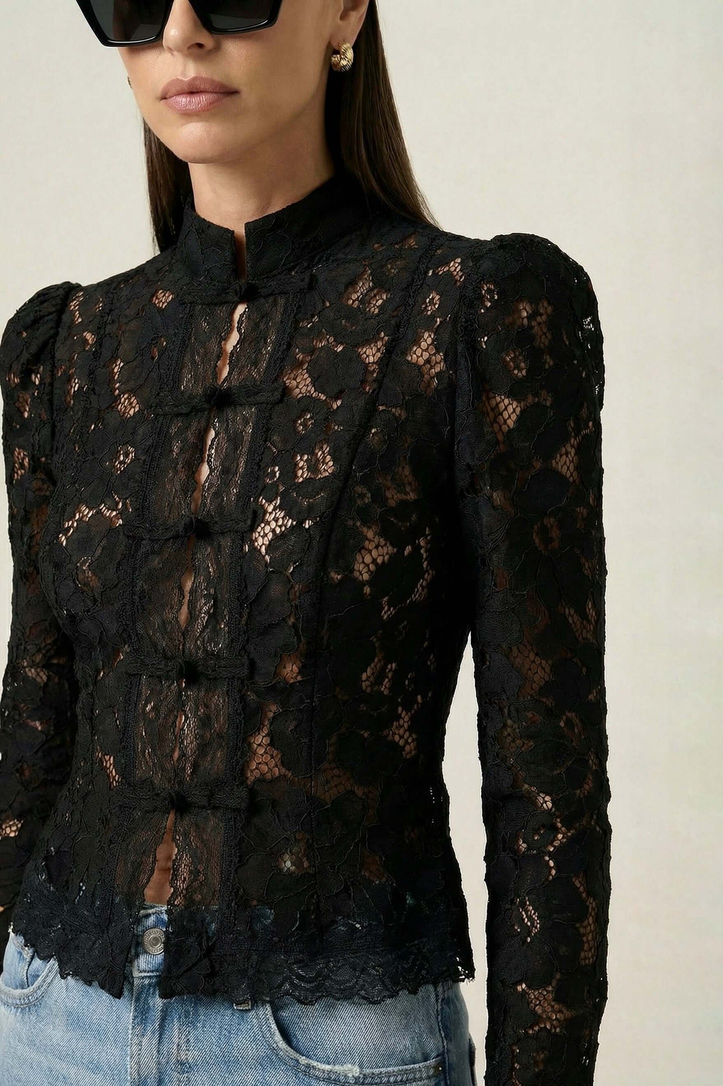 Fontaine Lace Blouse Black