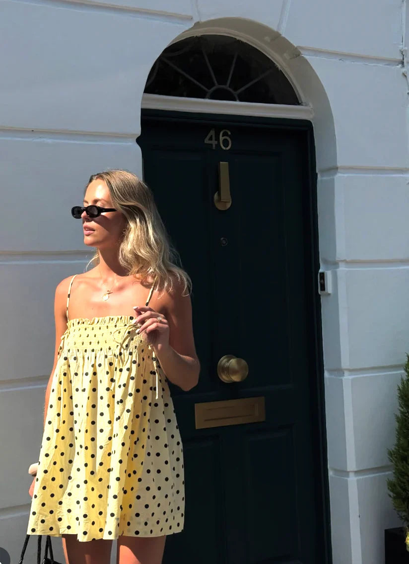 Lena | Women's Polka Dot Spaghetti Strap Mini Dress